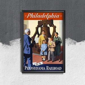 Plakatyw stylu retro Philadelphia Pennsylvania Railroad