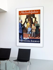 Plakatyw stylu retro Philadelphia Pennsylvania Railroad