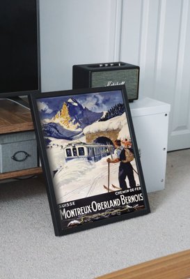 Plakat vintage Szwajcaria Montreux Berner