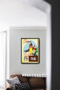 Plakat w stylu vintage Cyraneczka samoa