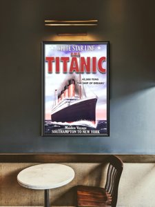 Plakatyw stylu retro Titanic Southampton do Nowego Jorku