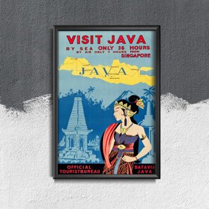 Plakat retro Java Indonezja