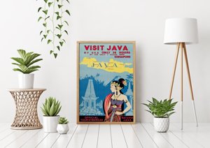 Plakat retro Java Indonezja