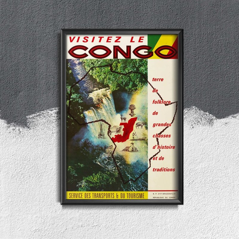 Retro plakat Visitex le Congo African