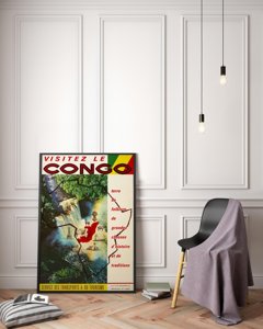 Retro plakat Visitex le Congo African