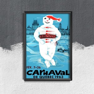 Plakat w stylu vintage Quebec Carnaval Canada