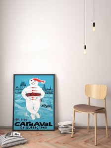 Plakat w stylu vintage Quebec Carnaval Canada