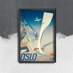 Plakat retro Oslo Expo Norwegia