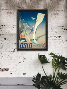 Plakat retro Oslo Expo Norwegia