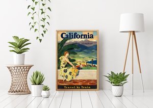 Plakat vintage Kalifornia tego lata