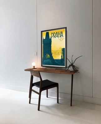 Retro plakat Praga czeski