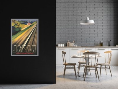 Plakat w stylu vintage Japońskie koleje rządowe