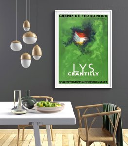 Plakat retro do salonu Francja Chantilly