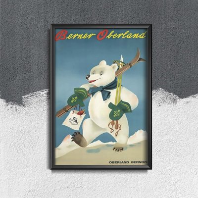 Plakat retro Szwajcaria Berner Oberland