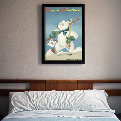 Plakat retro Szwajcaria Berner Oberland