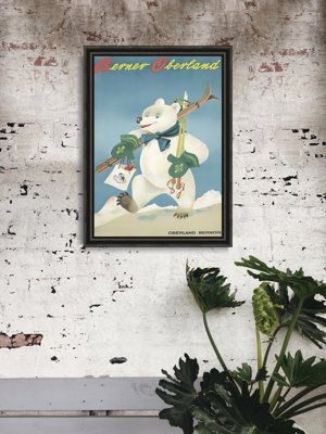 Plakat retro Szwajcaria Berner Oberland