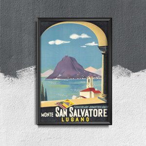 Retro plakat Szwajcaria San Salvatore