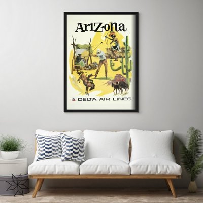 Plakat w stylu retro Linie lotnicze Arizona Delta
