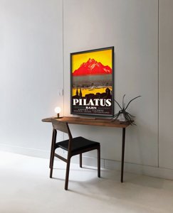 Plakat retro Szwajcaria Pilatus Lucern