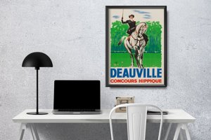 Retro plakat Deauville Concours Hippique France