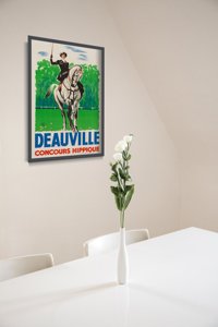 Retro plakat Deauville Concours Hippique France