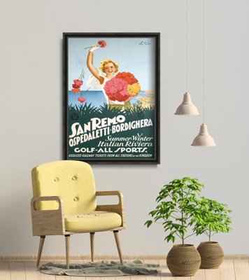 Plakat do pokoju Włochy San Remo Riviera