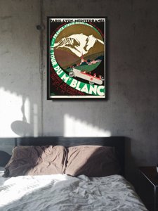 Plakat vintage do salonu Mount Blanc