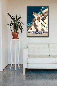 Plakatyw stylu retro Cunard White Star Cruises