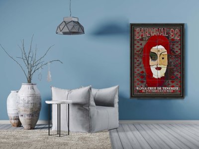Plakat w stylu retro Carnaval Santa De Tenerife