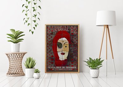 Plakat w stylu retro Carnaval Santa De Tenerife