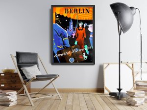 Plakatyw stylu retro Berlin