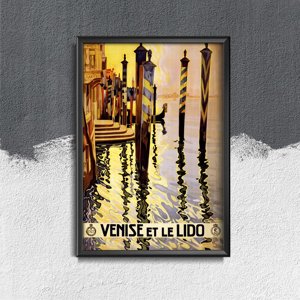 Plakat retro Wenecja, Włochy