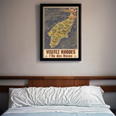 Plakat vintage Rodos Grecja