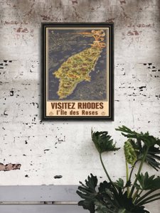 Plakat vintage Rodos Grecja