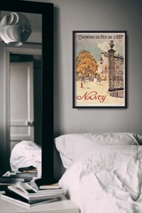 Plakat w stylu retro Nancy France