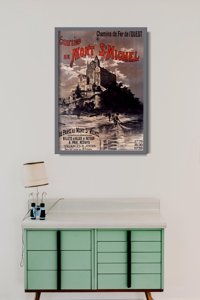 Plakat vintage do salonu Mont St Michel France