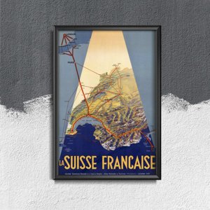 Retro plakat La Suisse Francaise