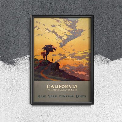 Plakat w stylu vintage Vintage plakat California