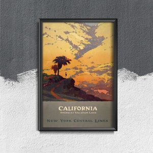 Plakat w stylu vintage Vintage plakat California