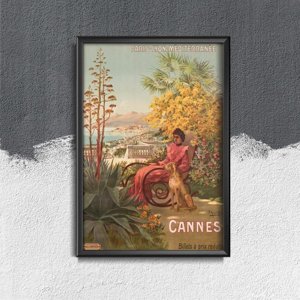 Plakatyw stylu retro Plakat z Cannes