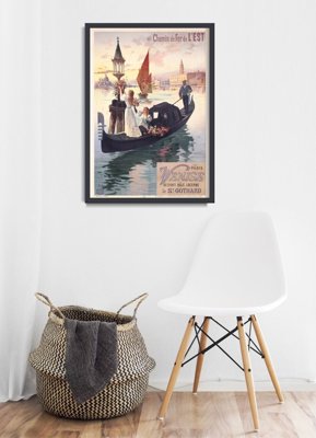 Retro plakat Plakat z Paryża i Wenecji