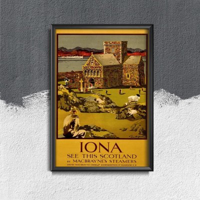 Plakat w stylu vintage Lona Zobacz tę Szkocję