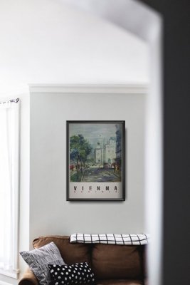 Plakat w stylu retro Wiedeń, Austria
