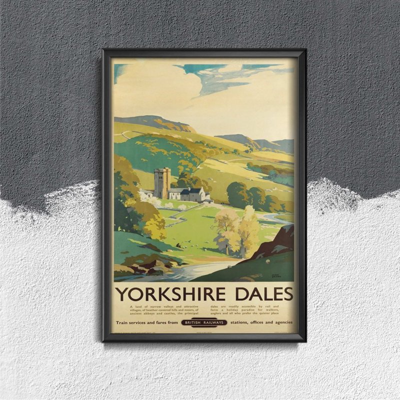 Plakat vintage do salonu Yorkshire Dales