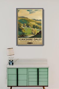 Plakat vintage do salonu Yorkshire Dales