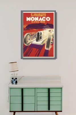 Plakat retro do salonu Grand Prix Monako