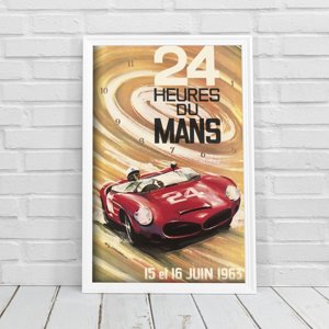 Plakat vintage do salonu Heured du Mans