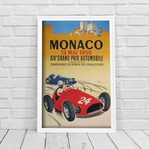Plakatyw stylu retro Grand Prix Monako XIV Automobile