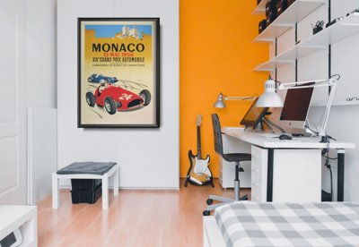 Plakatyw stylu retro Grand Prix Monako XIV Automobile