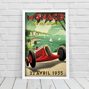 Retro plakat Grand Prix Autmobile Monaco